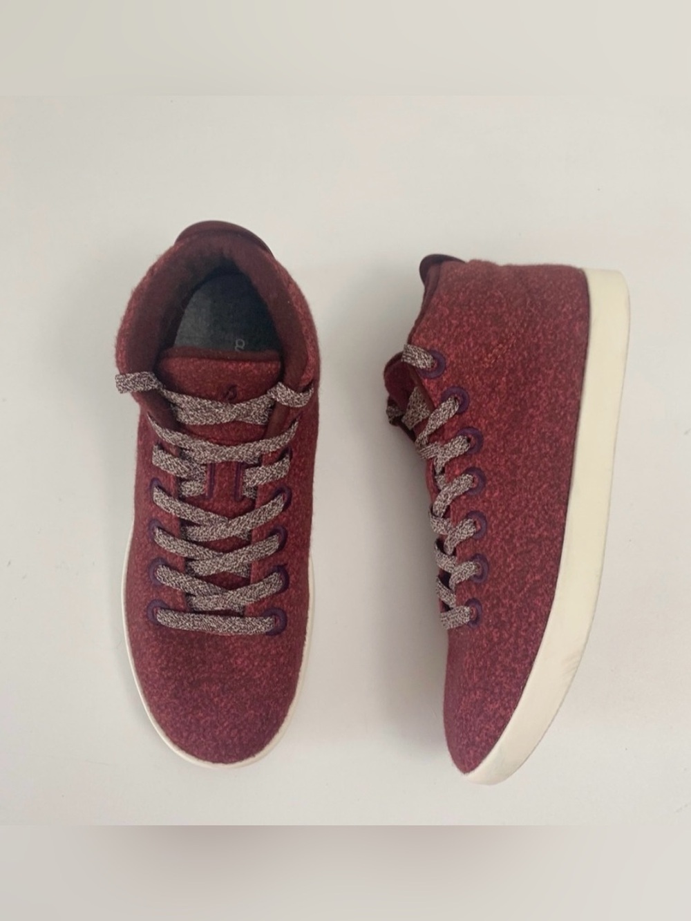 ▪️Allbirds "Wool Piper" Burgundy Mids Sneakers ~ 8